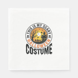 Scary Halloween Costume Vintage Engraving Shirt De Napkins