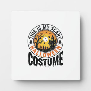 Scary Halloween Costume Vintage Engraving Shirt De Plaque
