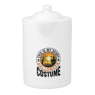Scary Halloween Costume Vintage Engraving Shirt De Teapot