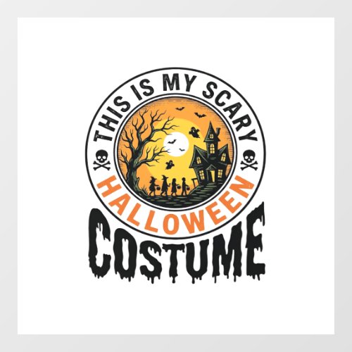 Scary Halloween Costume Vintage Engraving Shirt De Window Cling
