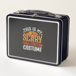 Scary Halloween Costume Vintage Graphic Metal Lunch Box