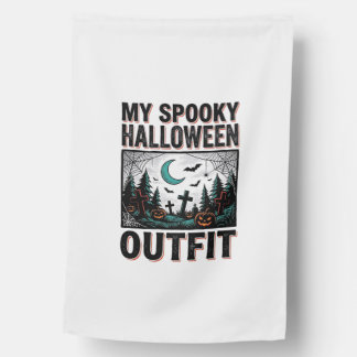 Scary Halloween Costume Vintage Graveyard Tee_1 House Flag