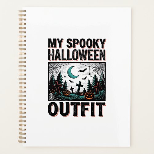 Scary Halloween Costume Vintage Graveyard Tee_1 Planner