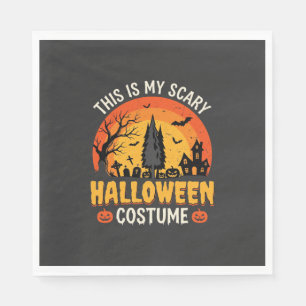 Scary Halloween Costume Vintage Sunset Design_1 Napkins