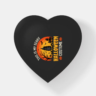 Scary Halloween Costume Vintage Sunset Design_1 Paperweight