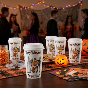 Scary Halloween Creatures Paper Cups