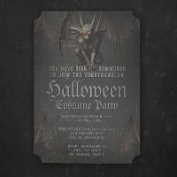 Scary Halloween Demonic Gargoyle Party Invitation