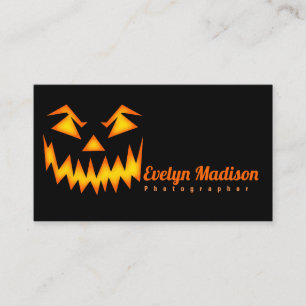 Scary Halloween Face y567 Business Card
