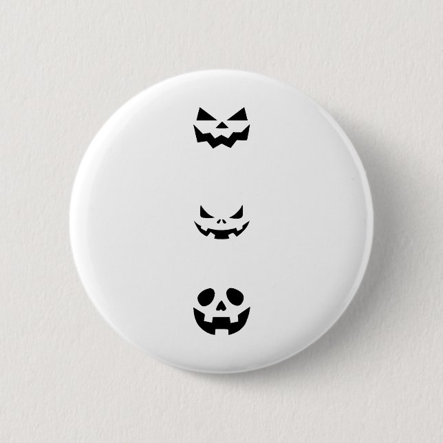 Scary Halloween Faces Button (Front)