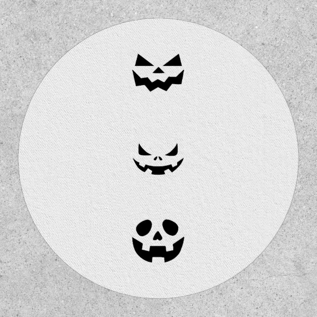 Scary Halloween Faces Patch (Front)