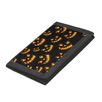 Scary Halloween Faces Trifold Wallet