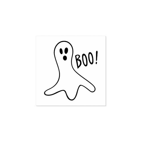Scary Halloween Ghost BOO Fun Kids DIY Art Craft Rubber Stamp
