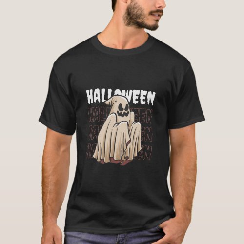 Scary Halloween ghost T_Shirt