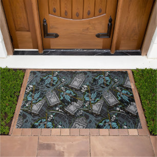 Scary Halloween Grim Reaper Grave Stones Home Doormat
