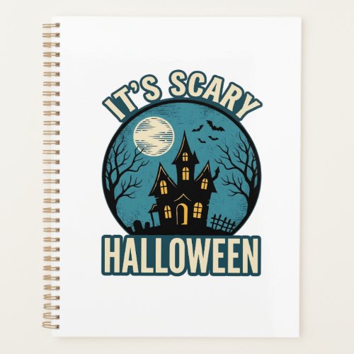 Scary Halloween Haunted House Vintage Shirt Design Planner