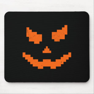 Scary Halloween Jack O Lantern Pumpkin Evil Smile Mouse Pad
