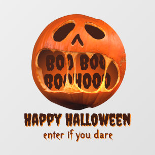 Scary Halloween jack o'lantern home decor Window Cling