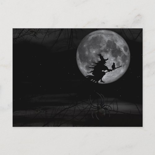 Scary Halloween Night Postcard