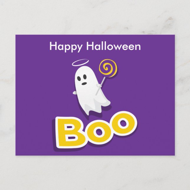 Scary Halloween Night Postcard (Front)