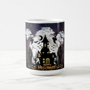 Scary Halloween Party, Haunted House Color Morph Mug