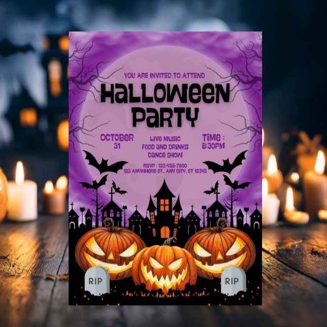 scary Halloween Party Invitation (Creator Uploaded)