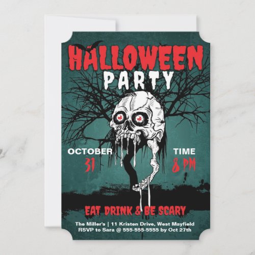 Scary Halloween Party Invitation