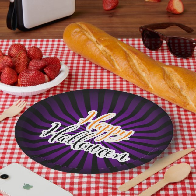 Scary Halloween party paper plates (Picnic)