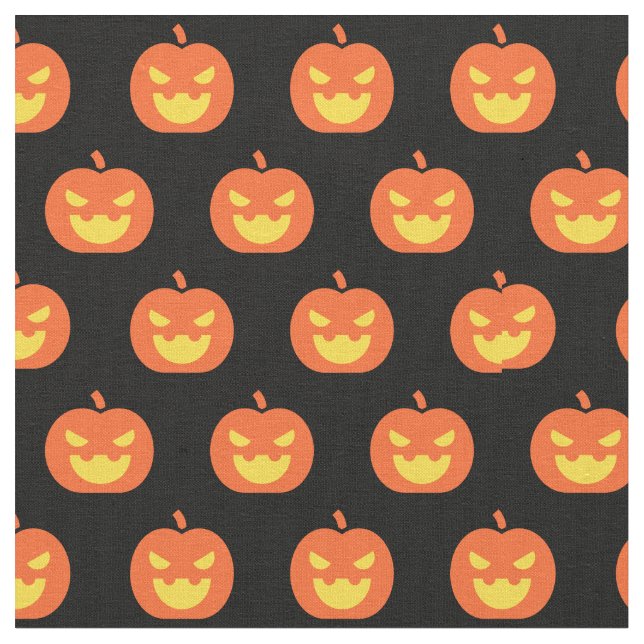 Scary Halloween Pattern Fabric (Close Up)