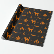 Scary Halloween Pattern Wrapping Paper