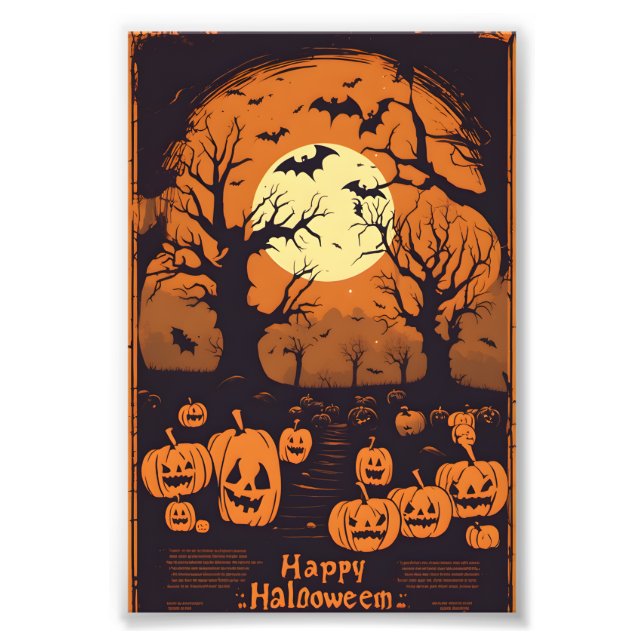 Scary halloween photo print (Front)