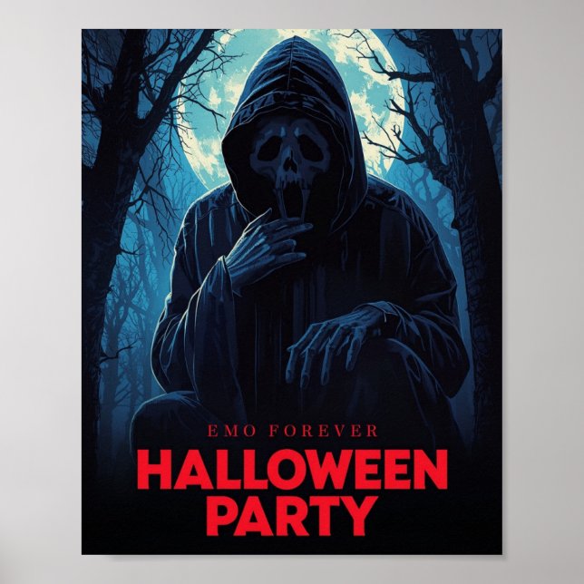Scary Halloween Poster – Creepy Horror Wall Art  (Front)