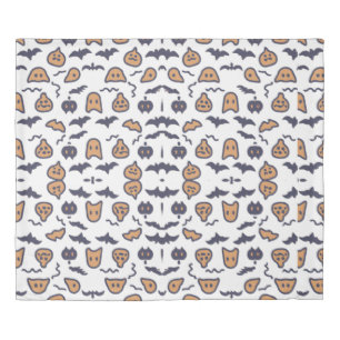 Scary Halloween Pumpkin Pattern Duvet Cover