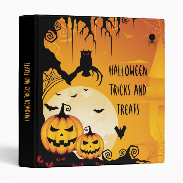 Scary Halloween Pumpkins and Full Moon Binder (Front/Spine)