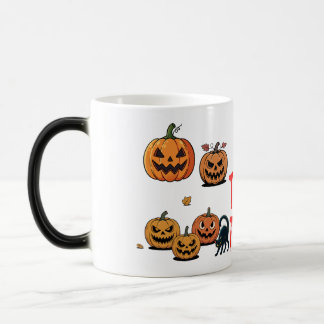 Scary halloween pumpkins color morph mug
