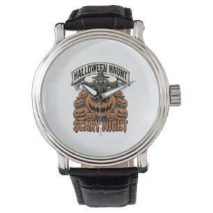 Scary Halloween Pumpkins Vintage Engraving Shirt A Watch