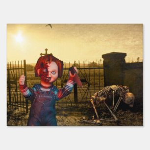 Scary Halloween. Sign