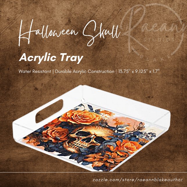 Scary Halloween Skull Acrylic Tray (Creator Uploaded)
