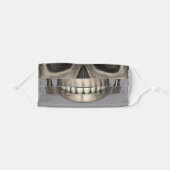 Scary Halloween Skull Adult Cloth Face Mask (Front, Folded)