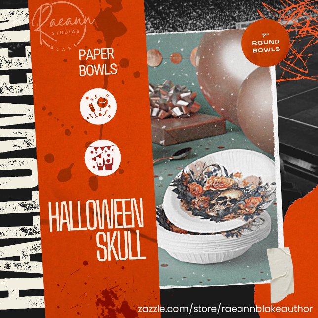 Scary Halloween Skull  Paper Bowls (Creator Uploaded)