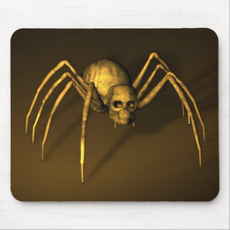 Scary Halloween Skull Spider Mouse Pad