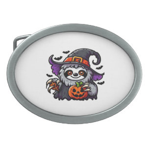 Scary Halloween Sloth Witch Hat Costume Spooky Sea Belt Buckle