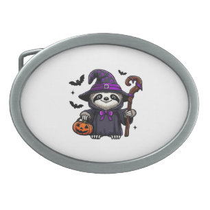 Scary Halloween Sloth Witch Hat Costume Spooky Sea Belt Buckle