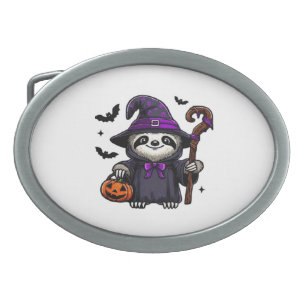 Scary Halloween Sloth Witch Hat Costume Spooky Sea Belt Buckle