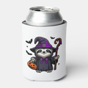 Scary Halloween Sloth Witch Hat Costume Spooky Sea Can Cooler
