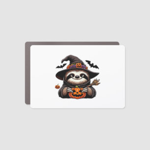 Scary Halloween Sloth Witch Hat Costume Spooky Sea Car Magnet