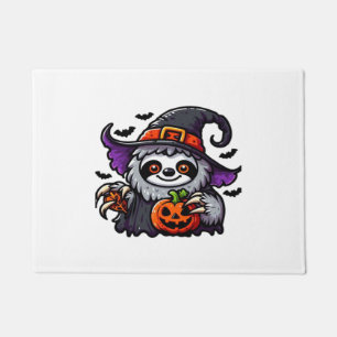 Scary Halloween Sloth Witch Hat Costume Spooky Sea Doormat