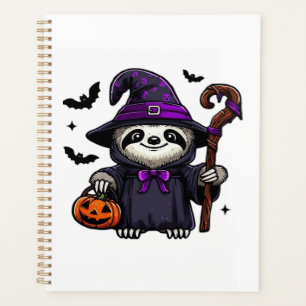 Scary Halloween Sloth Witch Hat Costume Spooky Sea Planner
