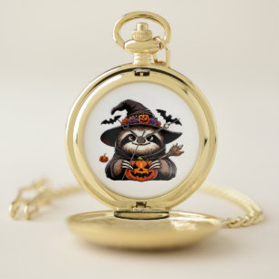 Scary Halloween Sloth Witch Hat Costume Spooky Sea Pocket Watch