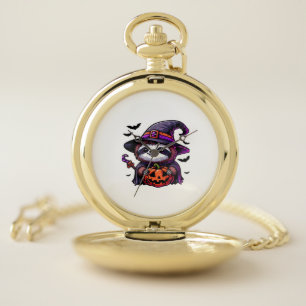 Scary Halloween Sloth Witch Hat Costume Spooky Sea Pocket Watch