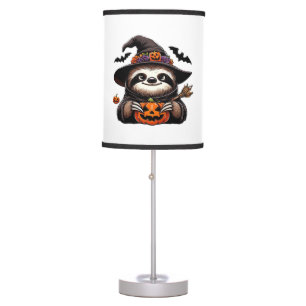 Scary Halloween Sloth Witch Hat Costume Spooky Sea Table Lamp